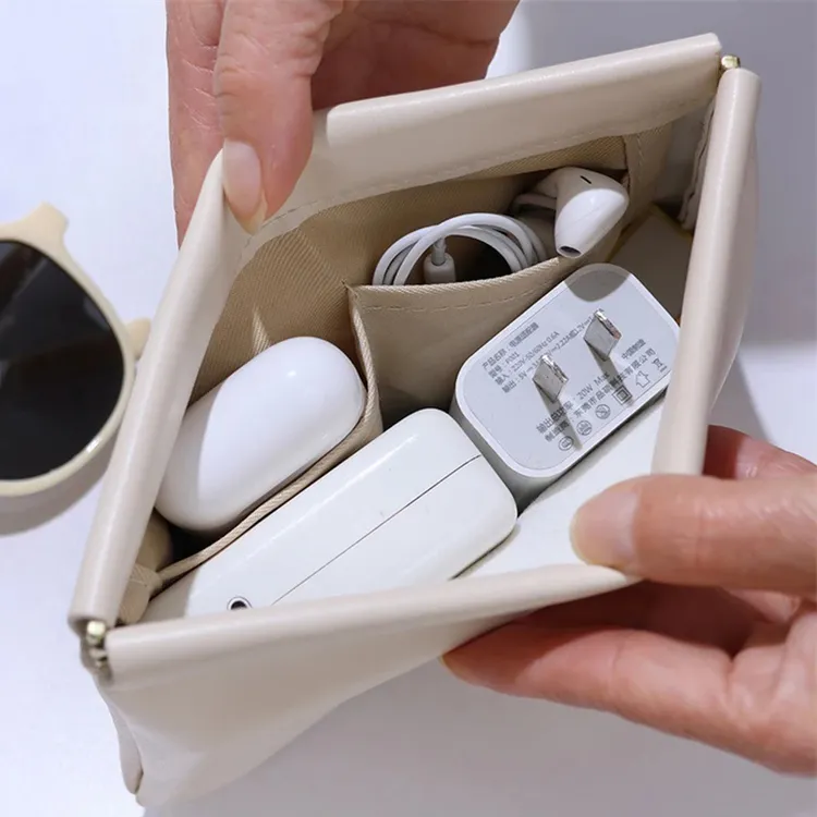 收纳包自动闭合数据线有线耳机便携口红包收纳袋随身袋电源充电器