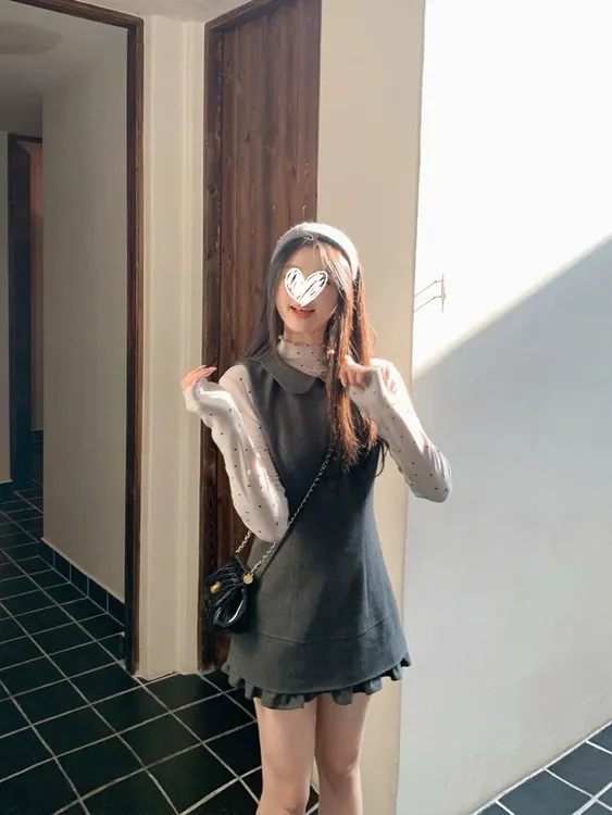 早秋新款裙子女针织衫连衣裙套装