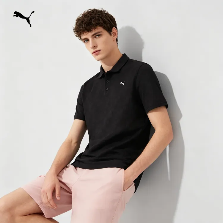 PUMA/彪马男士高尔夫POLO衫夏季双面提花吸汗透气速干短袖 634843