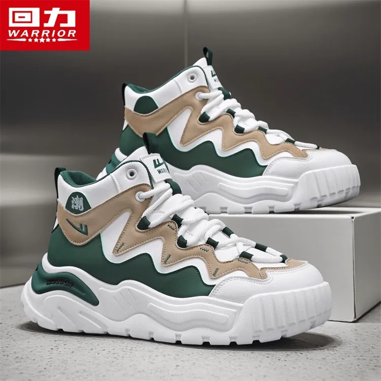 回力男鞋冬季2025新款跑步运动高帮休闲厚底老爹学生小白国潮百搭