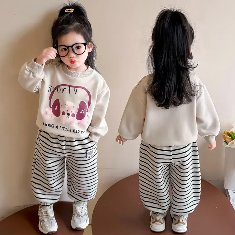 女童秋装套装新款时髦洋气可爱超萌儿童服装2025新款秋季宝宝衣服