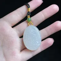 L【玉总珠宝】和田玉白玉度母-约34*25*11mm 多样性发一CAN2310196