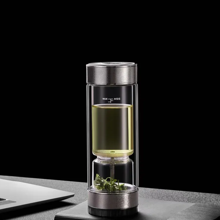双层隔热茶水分离泡茶杯