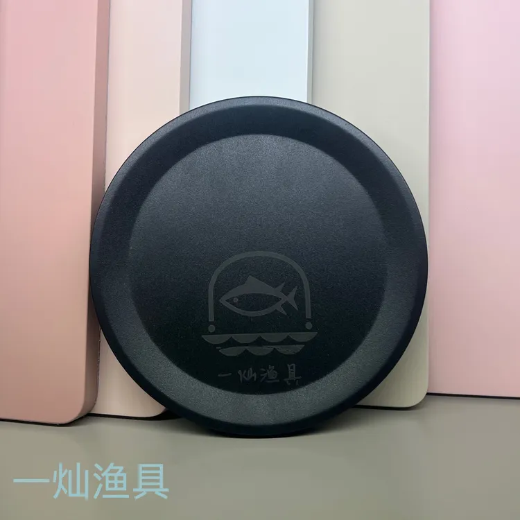 新款强磁磁盘金属立钩通用钓鱼饵料盆拉丝散泡渔具通用磁盘全磁