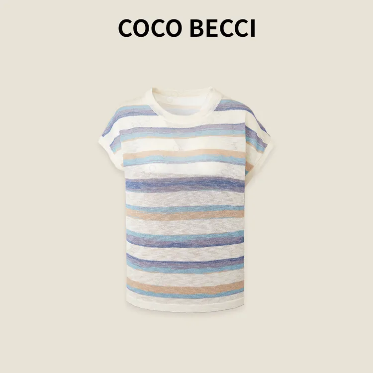 COCO BECCI【砰然一夏】夏季新款时尚显瘦气质上衣CFXYB332034