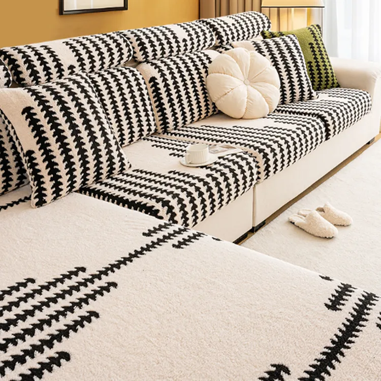 洱峰秋冬季加厚毛绒沙发罩全包万能套2025新款防滑保暖沙发套罩笠