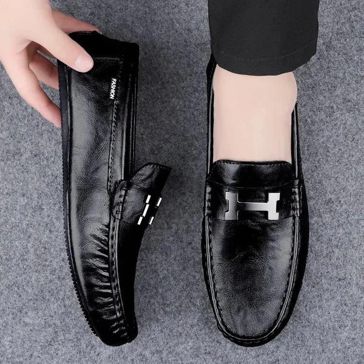 男鞋痞帅干净感时尚百搭2025新款爆款软底懒人韩版豆豆鞋子男款鞋