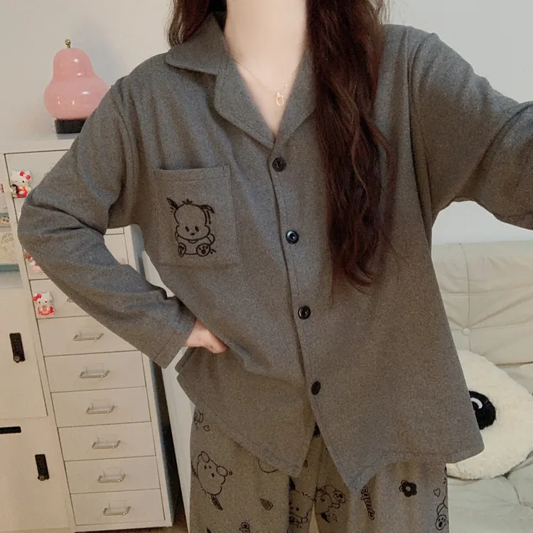 【秋冬德绒】帕恰狗睡衣女2025新款加厚长袖可爱卡通学生家居服套装