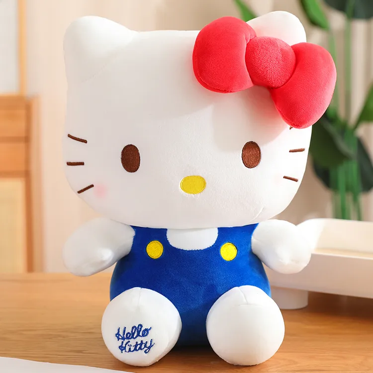 正版宝石蓝HelloKitty玩偶超大KT猫公仔可爱猫咪毛绒玩具女生礼物