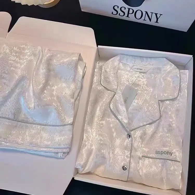 冰丝睡衣女春秋长袖长裤新款爆款高级感可外穿夏天家居服女士套装