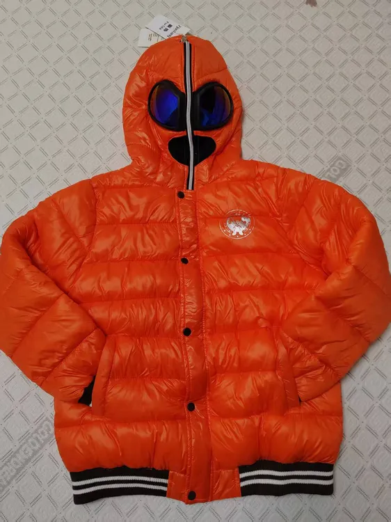 儿童新款秋冬轻薄羽绒棉服连帽防风眼镜校服神器