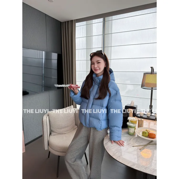 【LIUYI】云朵泡芙~90白鸭绒零重力可拆卸无胆直冲羽绒服51015B5