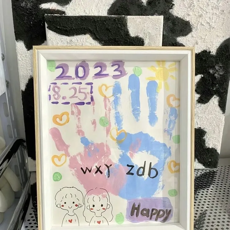 520情侣手印画DIY创意相框闺蜜送给男朋友女朋友七夕扩展