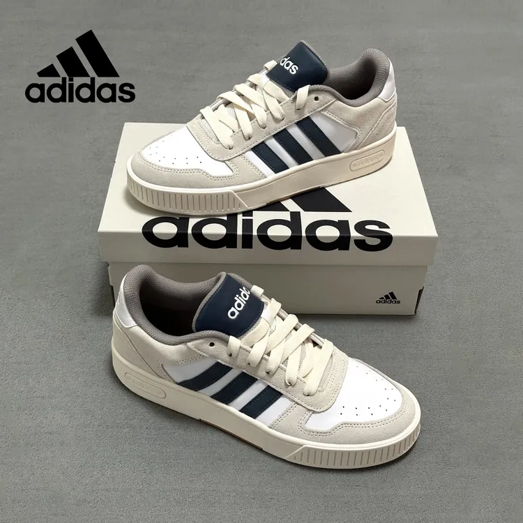 阿迪达斯男女鞋冬季新款低帮板鞋情侣复古透气耐磨小白鞋JH8812