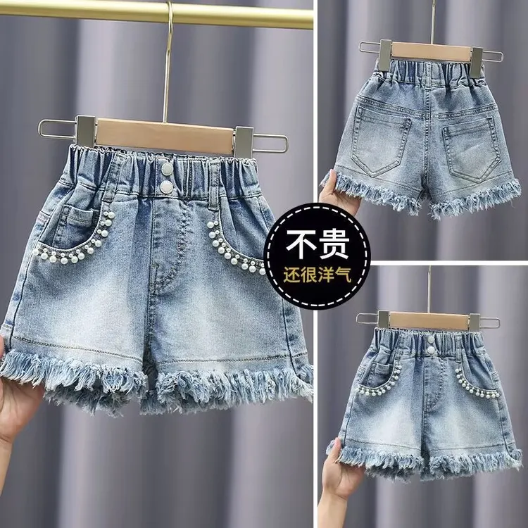 女童夏装牛仔短裤新款儿童短裤夏天外穿薄款中大童女孩裤子百搭