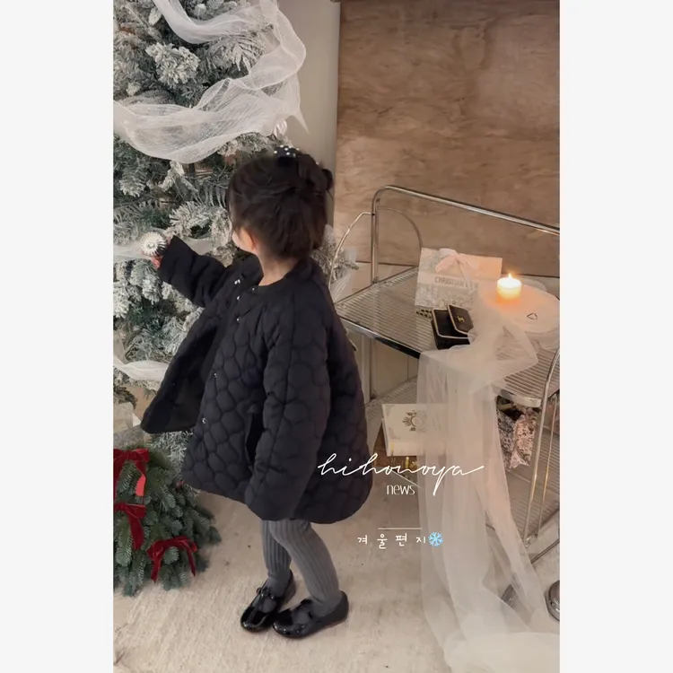 【伦敦夜】五Hihoniya~2025冬季亲子高定暗黑菱格绗缝90羽绒服