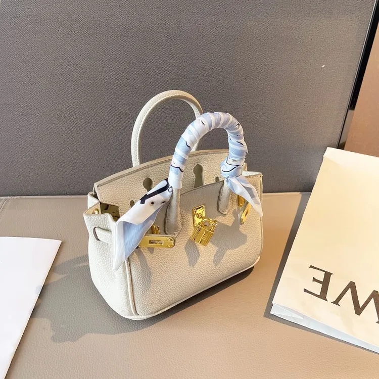 香港品牌撤柜2025新款铂金包高级包包女凯莉包女皮面手提包斜挎包