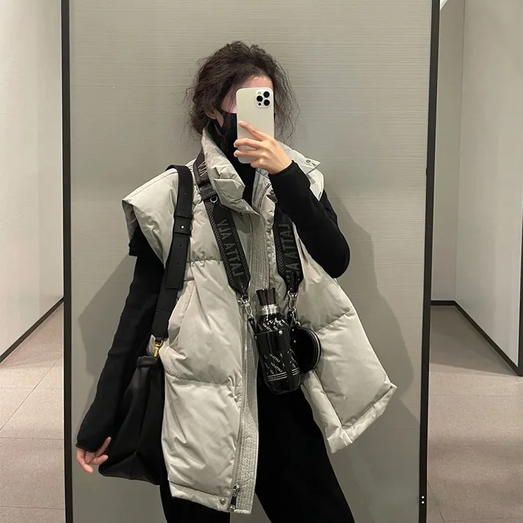 2025新款秋冬欧货洋气学院风常规宽松型立领女马夹小个子外穿宽松