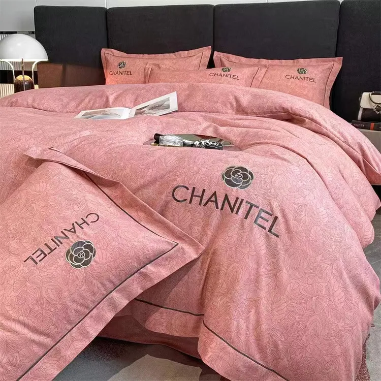 JN-简约棉质磨毛亲肤床笠四件套  可