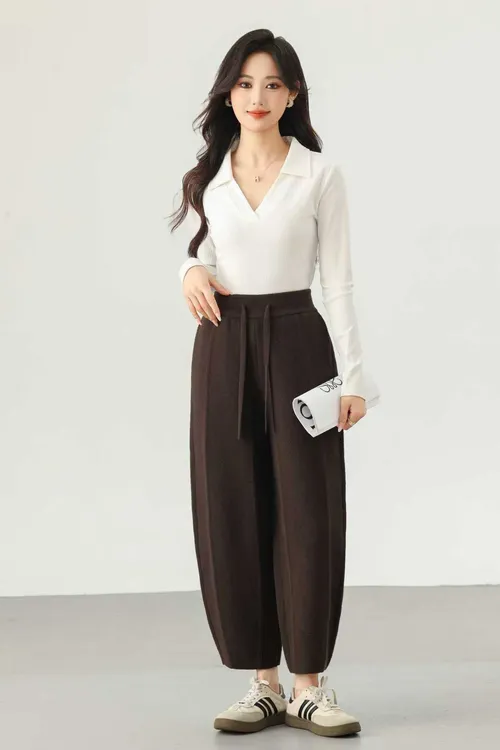 阔腿裤2025新款秋冬休闲风口袋休闲裤加绒加厚款