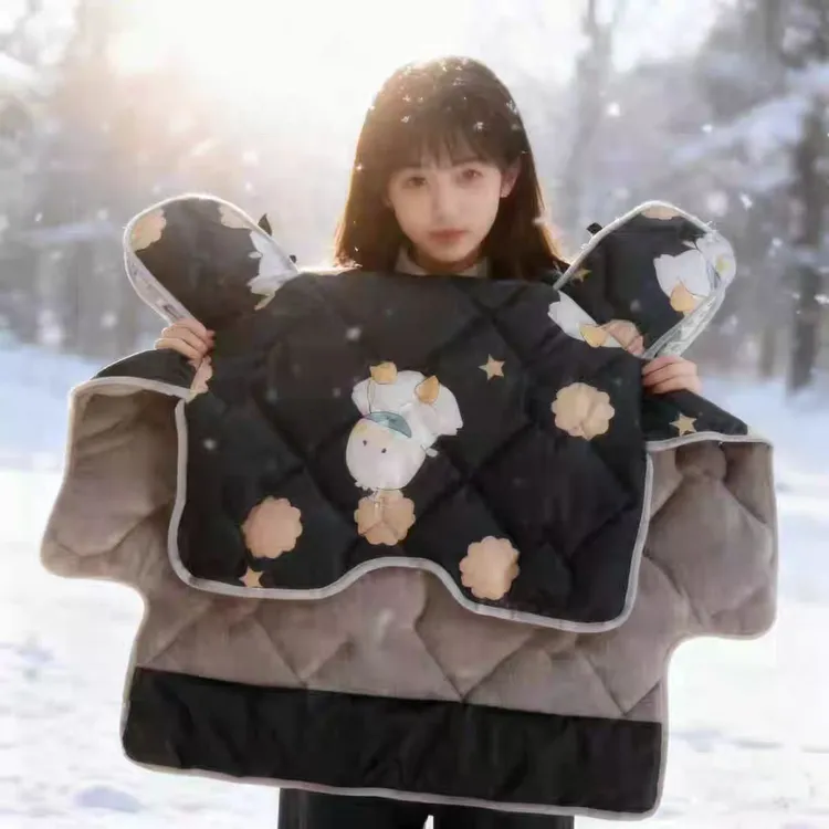 冬季电动车加厚加绒加大防水防寒保暖电动车防寒挡风被