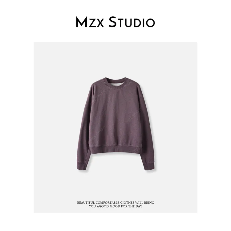 MZX 秋季全棉圆领极简长袖卫衣 SY10539-C