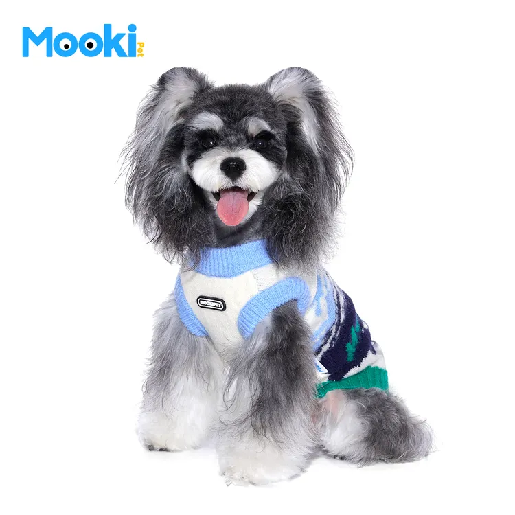 mookipet猫咪狗狗毛衣背心雪纳瑞西高地小中大型犬无袖衣服帅气