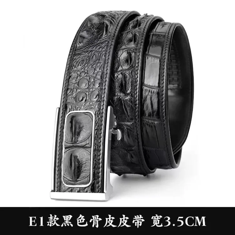 鳄鱼霸气男士简约高品质腰带3.5自动扣皮带包包扣带