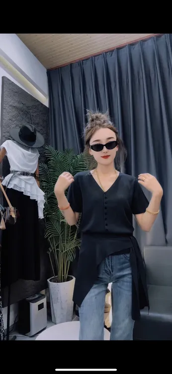 常规冰丝长规款 两件套v吸汗中国风短袖常规款T恤休闲夏季件不