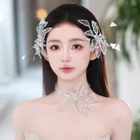 3012白沙边夹仙气温柔好看唯美新娘头饰