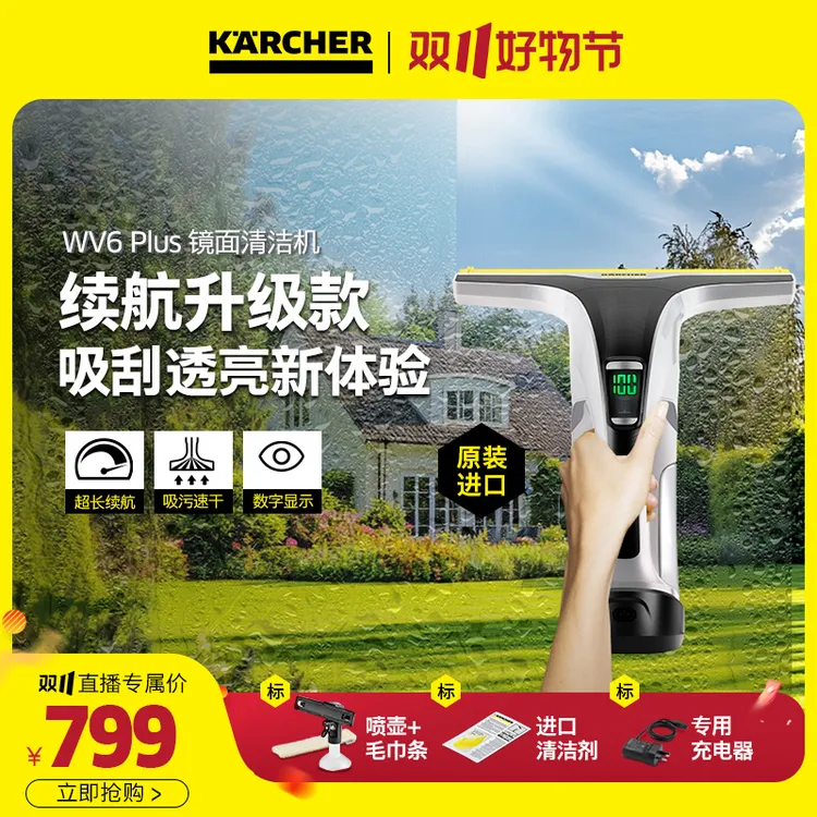 KARCHER/卡赫擦窗机无线手持电动镜面清洁机原装进口WV6