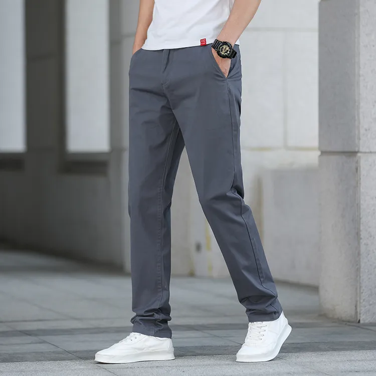 WITI休闲裤男款秋季宽松直筒纯棉青年新款春秋商务西裤男士长裤子