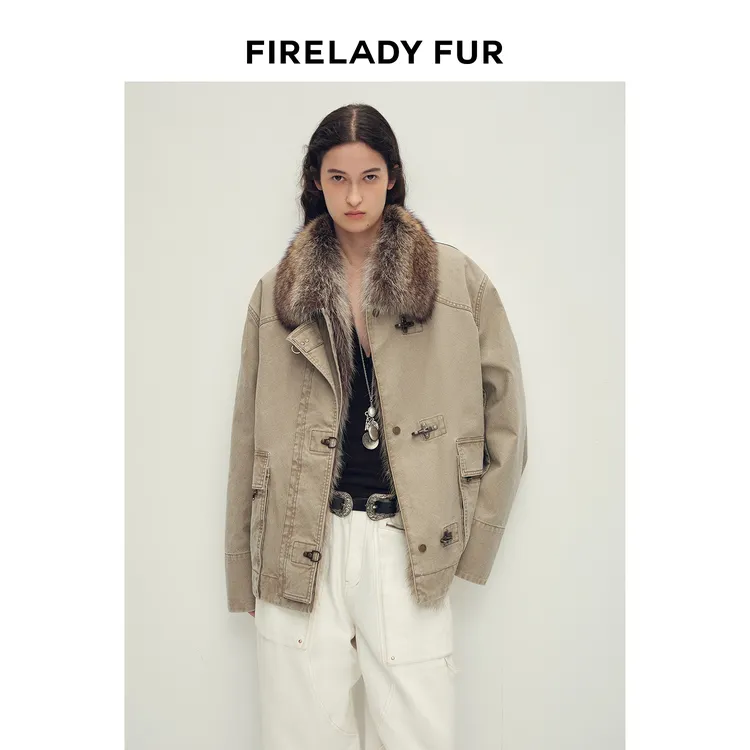 付智恩 围炉煮雪 时尚皮草派克服女士冬季