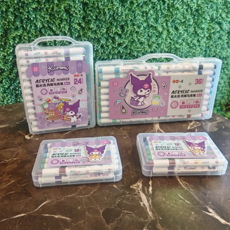 一正软头丙烯马克笔美术专用幼儿园水彩笔不透色可叠色