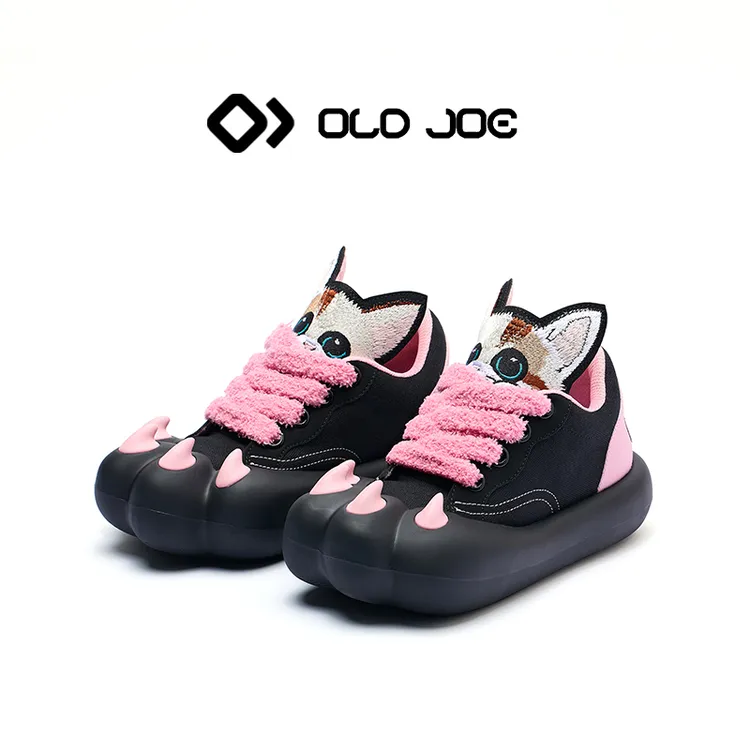 OLD JOE/老乔秋冬时尚休闲运动帆布运动情侣潮鞋猫爪鞋