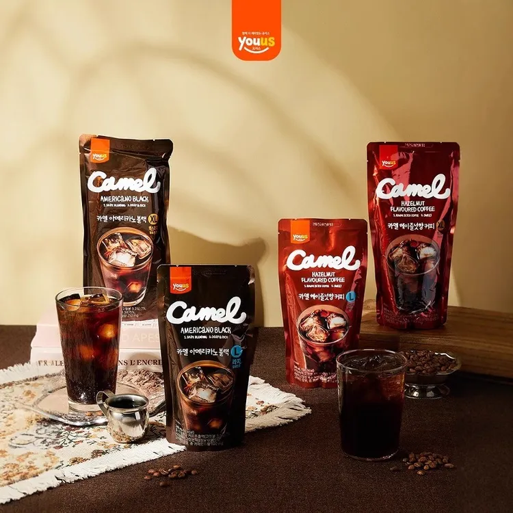 [26.8.13到期]韩国进口youus友施黑美式/甜美式黑咖啡340ml*4袋