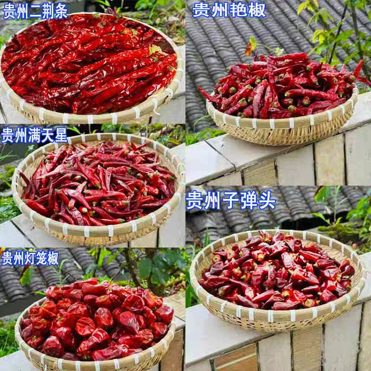 贵州干辣椒组合装（二荆条 艳椒  满天星  指弹头 灯笼椒）