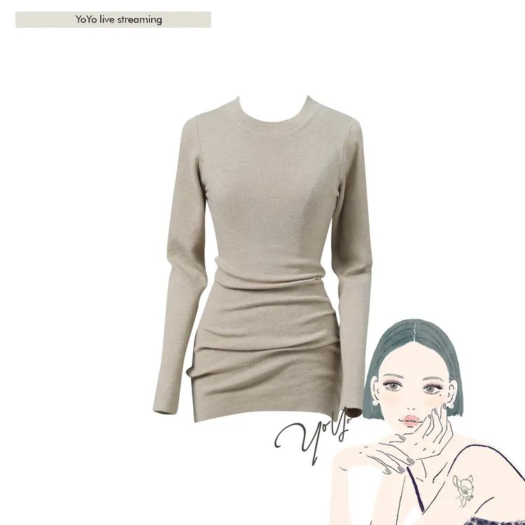 FORNI 百搭王 精仿含羊毛修身针织打底连衣裙