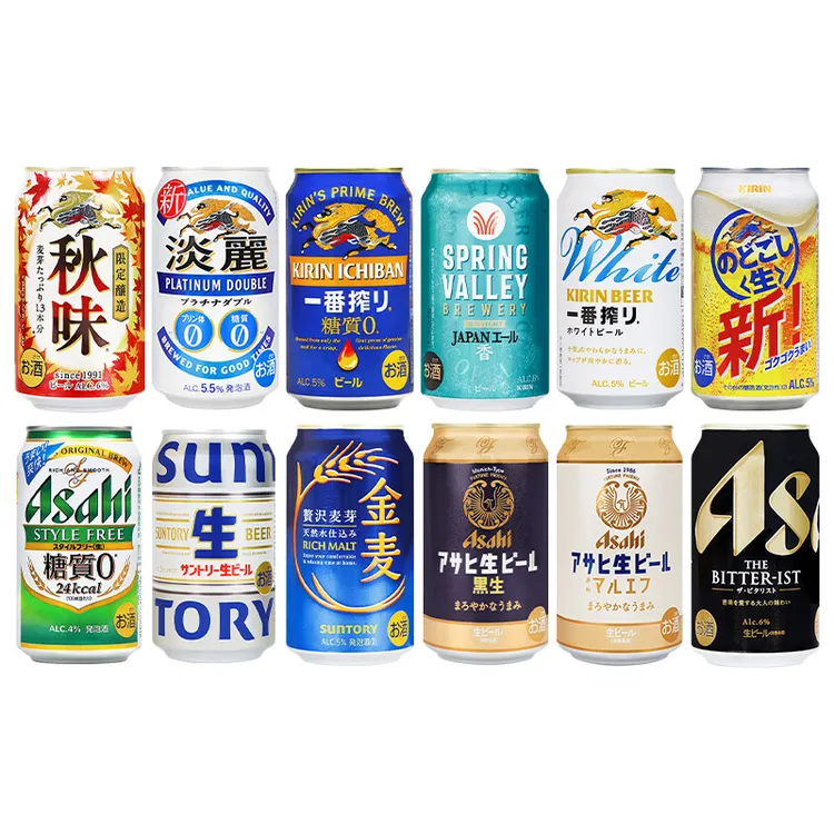 【热销尝鲜组合】日本进口麒麟朝日金麦秋味啤酒混拼350ml组合装