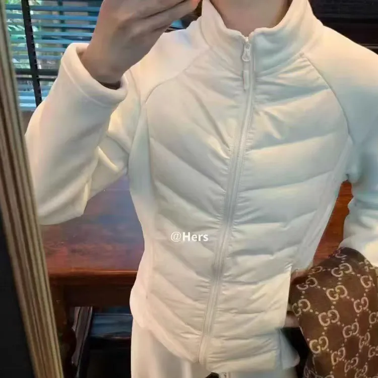 大码韩版时尚夹棉拼接排骨休闲风立领修身外套显瘦棉服加绒上衣