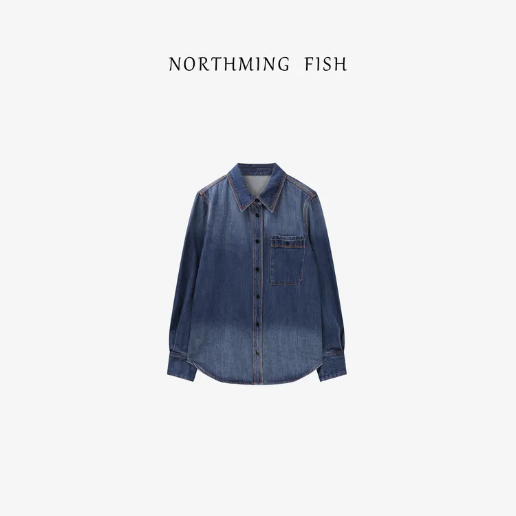 NorthMing fish「蓝调牛仔」舒适简约 高级质感牛仔衬衫