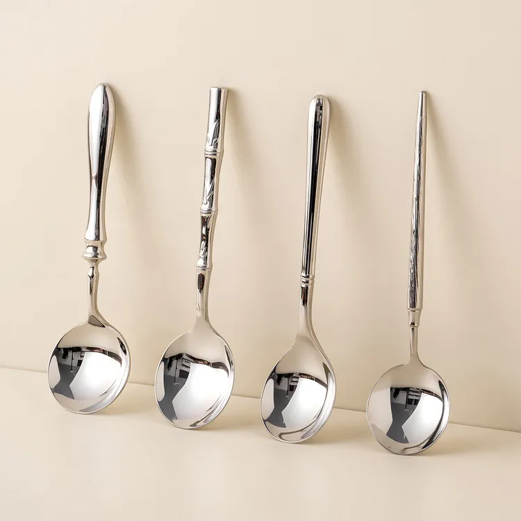 onlycook轻奢高颜值勺子家用汤匙食品级304不锈钢吃饭调羹圆头勺