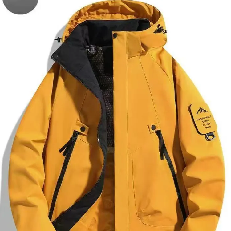 情侣户外三合一可拆卸冲锋衣外套防水防风保暖连帽登山服