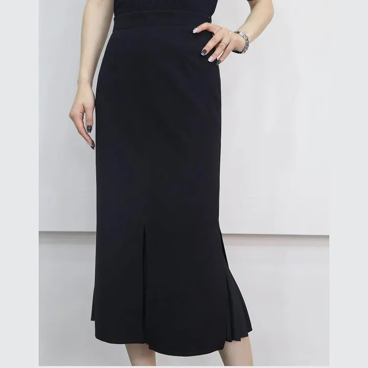 哥弟 2025夏季显瘦百搭高腰开叉鱼尾半身裙显瘦洋气气质1200232