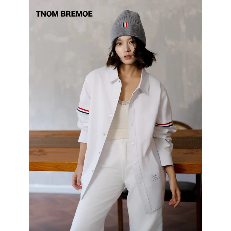 TNOM  BREMOE男女同款加厚衬衫秋季新款宽松休闲时尚极简风格