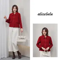 [alicelulu]时尚翻领显瘦百搭气质优雅通勤大衣S1035378T