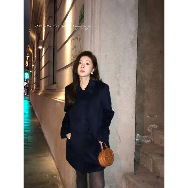 【DATOUHEI 秋冬新品】“常青大衣"双排扣毛呢外套D225M19477