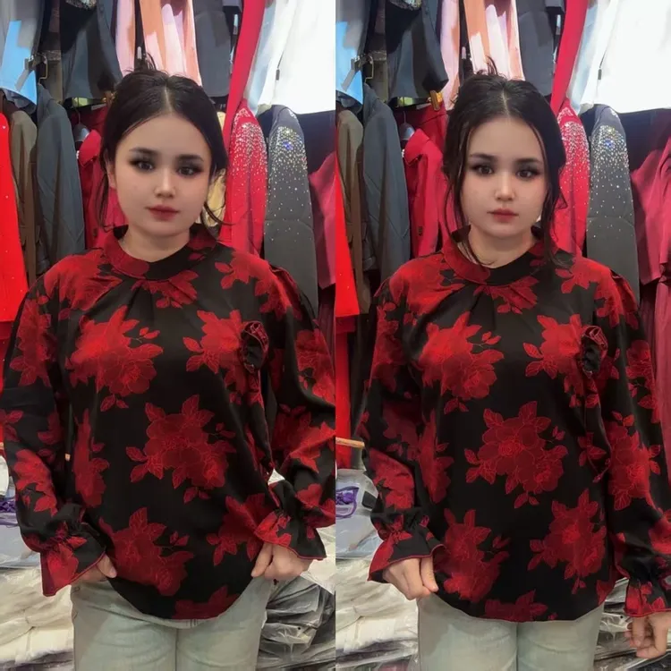 春秋新款秋冬时尚加绒圆领中老年小衫T恤显瘦中年妈妈打底上衣