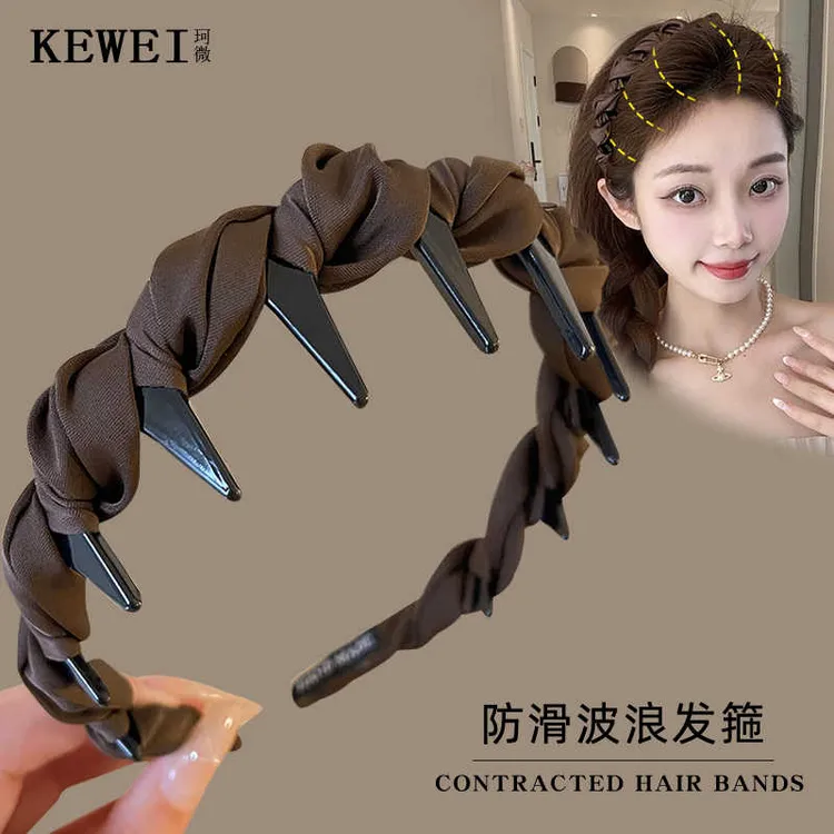 高颅顶发箍女2025新款日常外戴压发卡洗脸防滑发捆不勒头头箍头饰