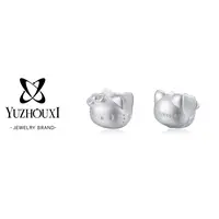 铜合金耳饰 A1-105【3d立体银白哑光kt猫猫头耳扣】